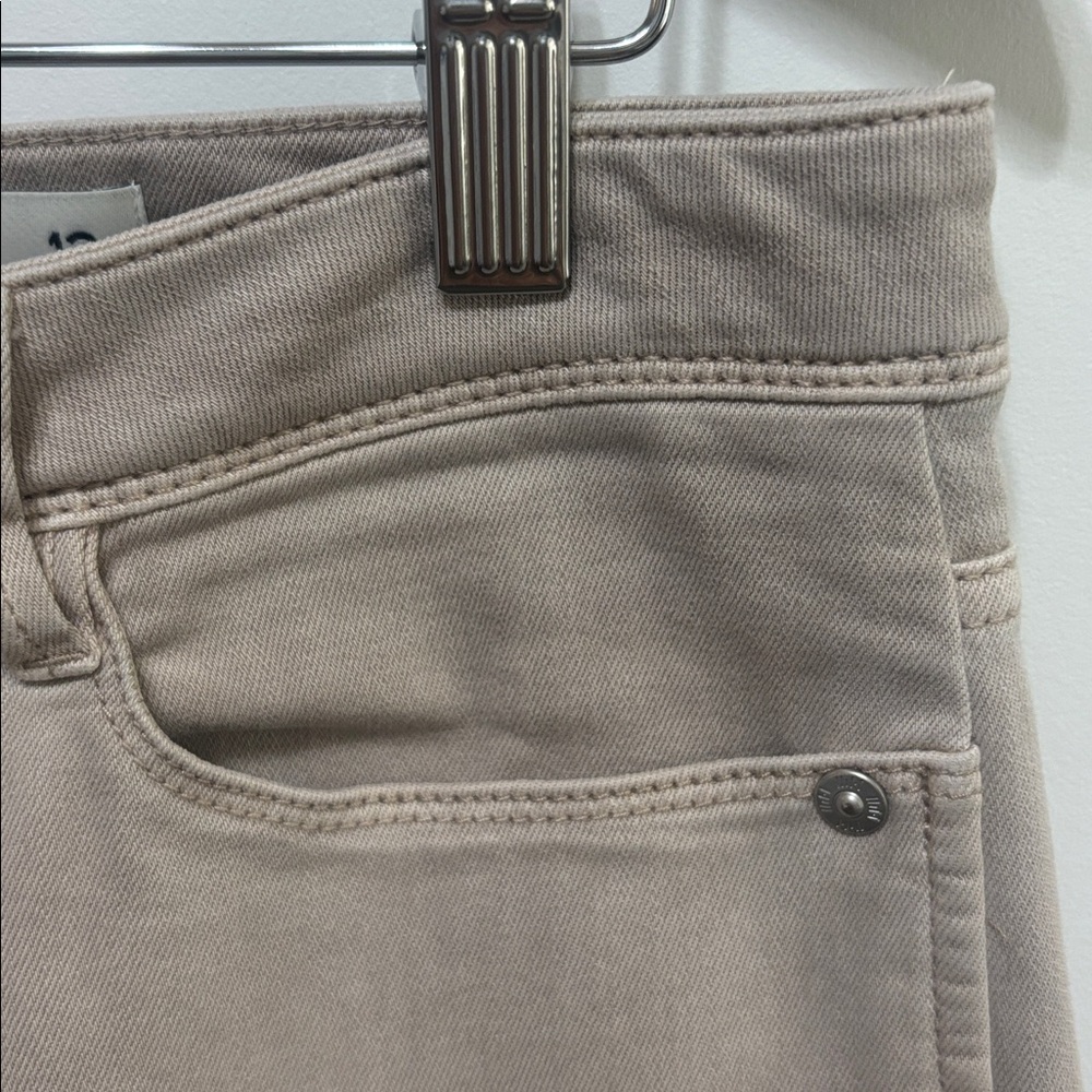 J. Jill Authentic Fit Slim Ankle Jeans in Light Beige/Taupe Size 12 EUC - Picture 4 of 9